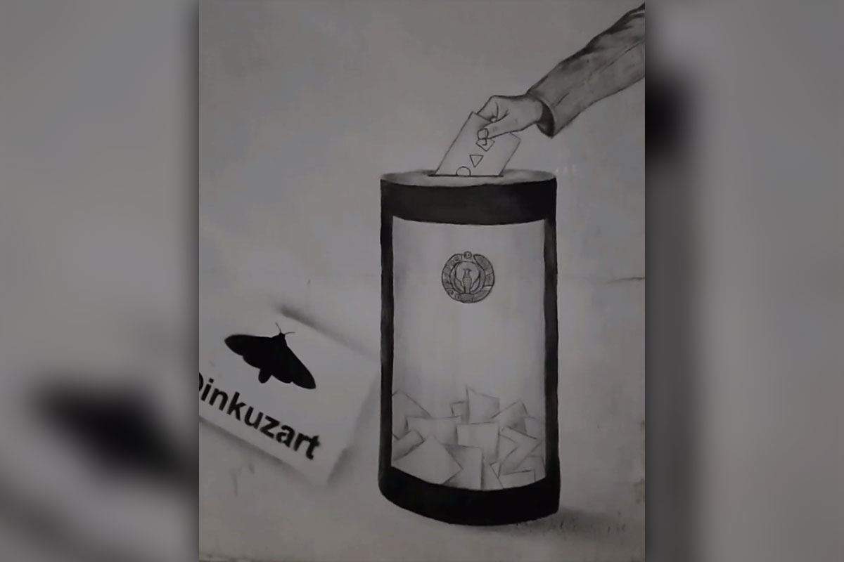 “Chilonzorlik Benksi” Inkuzart O‘zbekiston prezidenti sayloviga bag‘ishlab graffiti chizdi. Unda “Kalmar o‘yini”ga ham ishora bor