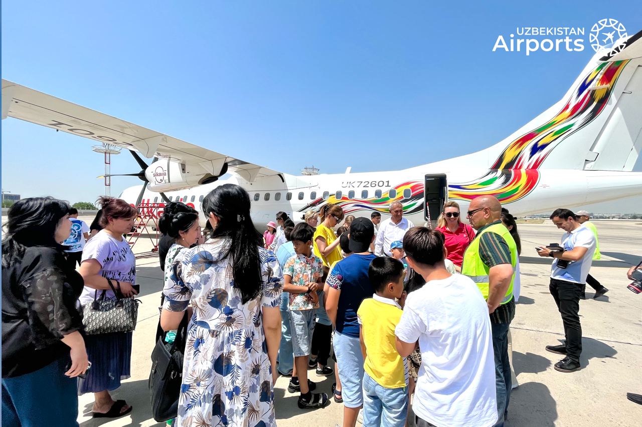 Kids visit Tashkent airport on eve of International Children's Day