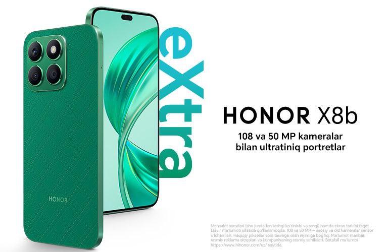 HONOR X8b: flagman imkoniyatlarini hamyonbop narxda xarid qiling