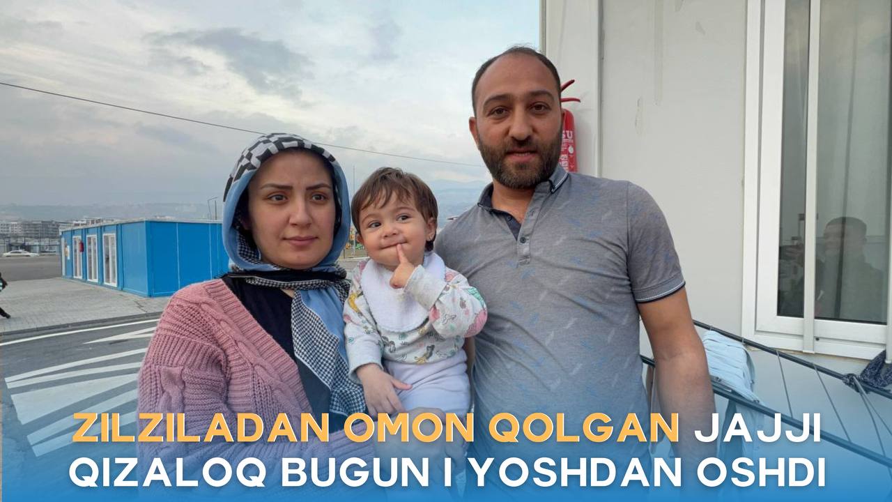 <p><b><strong>Turkiyadagi zilziladan omon qolgan jajji qizaloq bugun 1 yoshdan oshdi. U zilziladan so&lsquo;ng betonlar ostida salkam 72 soat yashagan</strong></b></p>
