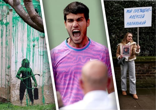 Soxtalashtirilgan saylov natijalari, ovoz bergani kelgan Navalniyning bevasi, Benksining yangi asari &mdash; 18-mart suratlari