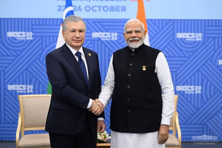 <p><b></b>Shavkat Mirziyoyev Hindiston bosh vaziri Narendra Modi bilan uchrashdi</p>