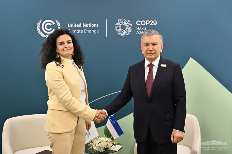 <p>Uzbekistan&rsquo;s president and Green Climate Fund director discuss enhanced climate cooperation at COP29<b>&nbsp;</b></p>