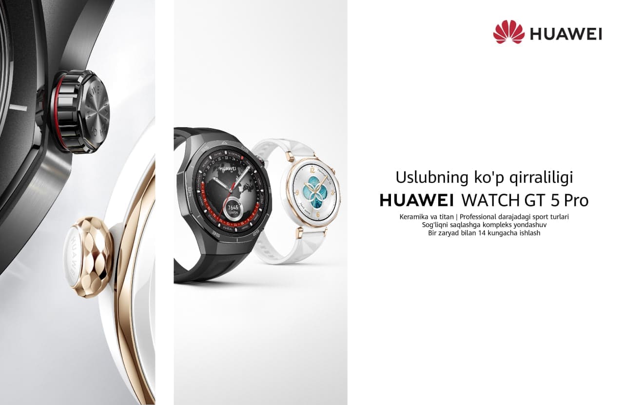 <p><strong>Huawei</strong><b>&nbsp;2 ta yangi smart soatlar &mdash;&nbsp;</b><strong>Huawei</strong><b>&nbsp;Watch GT 5 seriyasi va&nbsp;</b><strong>Huawei</strong><b>&nbsp;Watch D2 ni taqdim etdi</b></p>