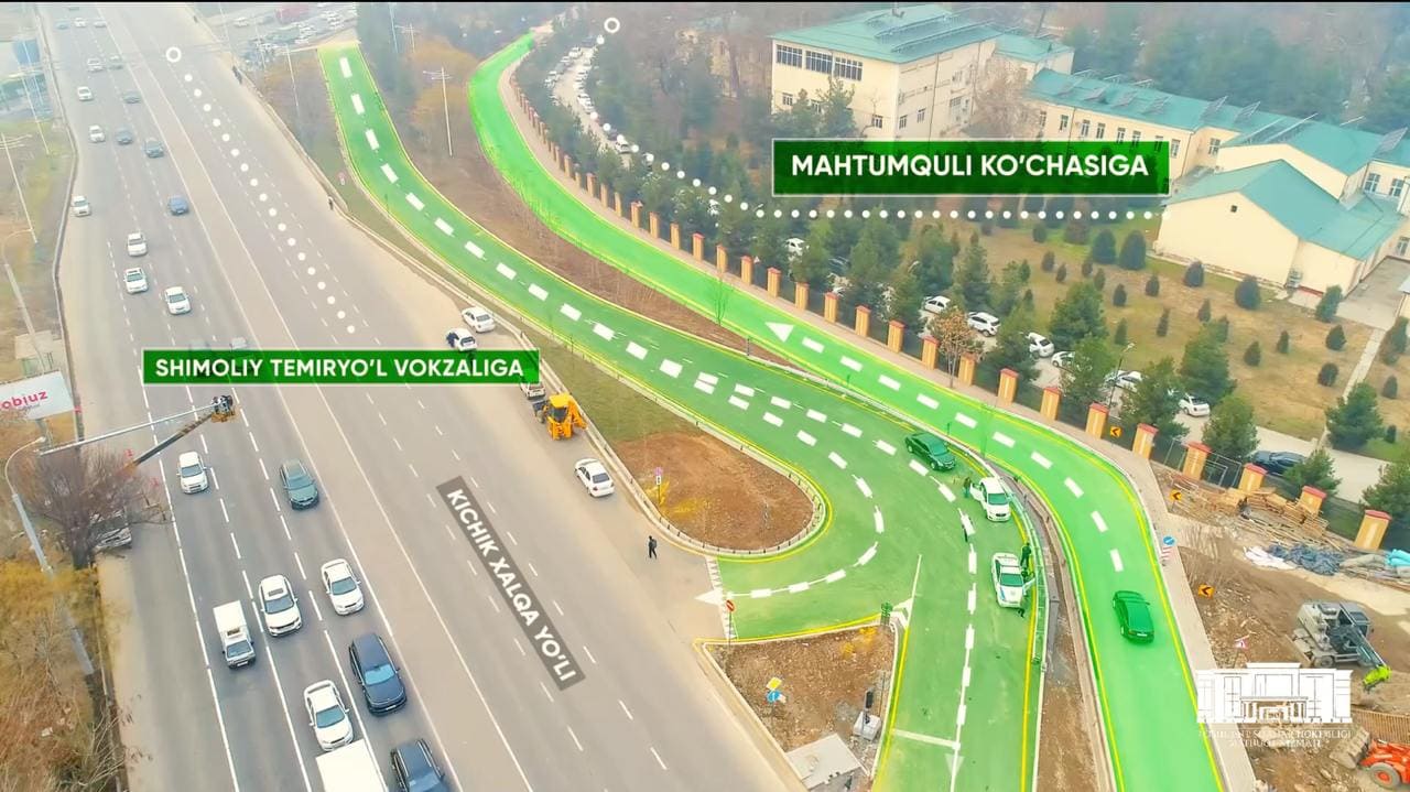 <p><b><strong>Toshkentdagi Kichik halqa avtomobil yo&lsquo;lidan Maxtumquli ko&lsquo;chasiga yangi yo&lsquo;l ochildi (foto, video)</strong></b></p>