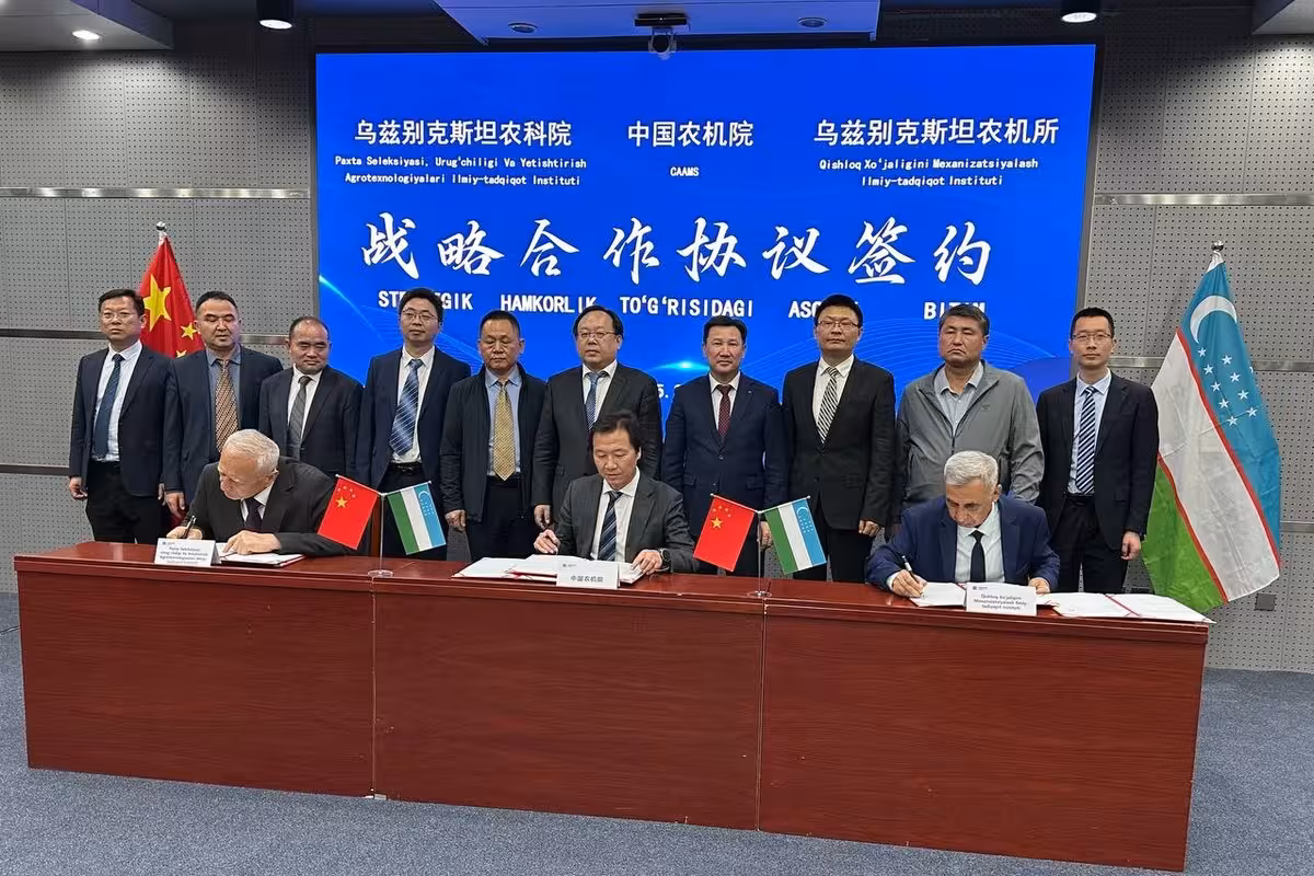 Uzbekistan, China partner to build $10mn agricultural machinery plant&nbsp;