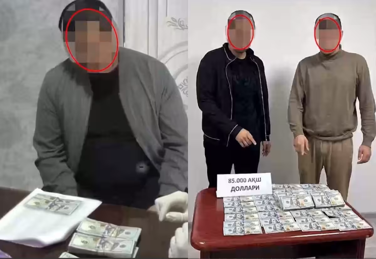 <p><b>Sirdaryoda hokimlik mas’ul xodimi 30 ming dollar, Toshkentda bank bo‘limi boshliqlari 85 ming dollar olayotganida ushlandi (video)</b></p>