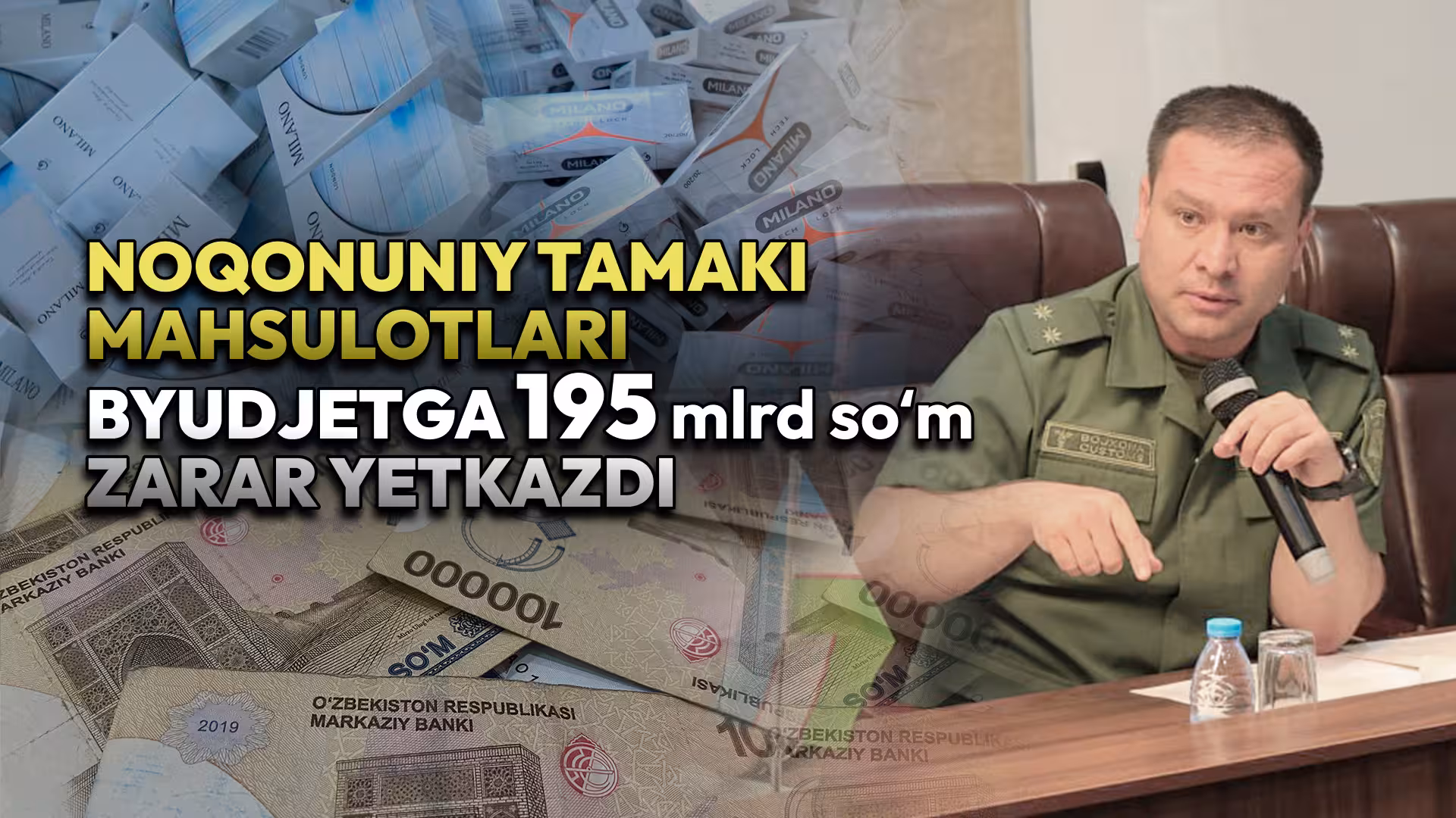 <p><b></b>O‘zbekistonda tamaki mahsulotlarining noqonuniy aylanmasi byudjetga 195 mlrd so‘m zarar yetkazdi</p>