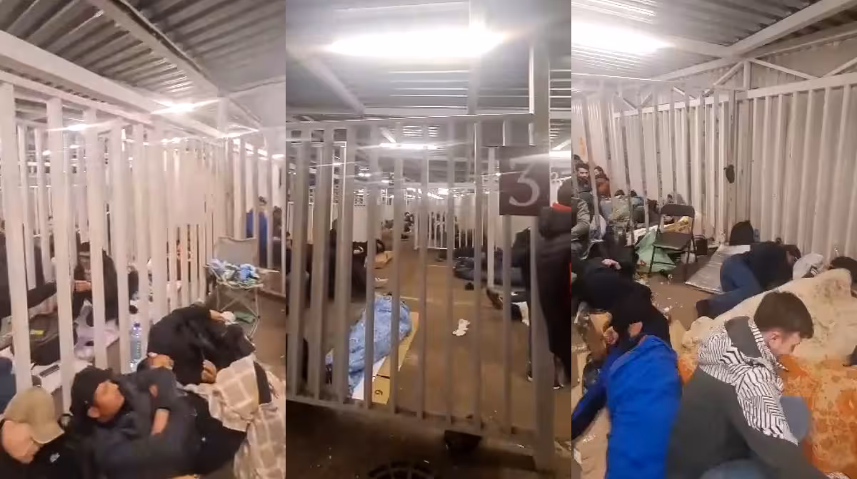 <p><b>Sankt Peterburgdagi migratsiya markazida fuqarolar temir panjaralar ichida yotganiga izoh berildi</b></p>