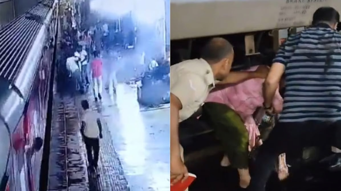 Hindistonda ayol harakatlanayotgan poyezd ostiga tushib ketdi