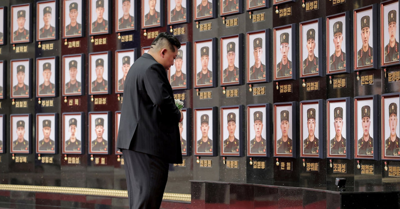 Kim Chen In Rossiya uchun urushda halok bo‘lganlarning oilalariga “go‘zal hayot” taqdim etishga va’da berdi