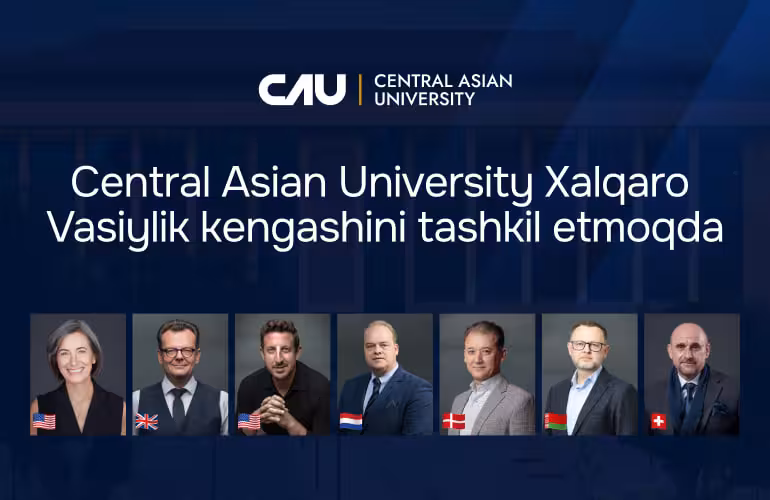 Central Asian University xalqaro Vasiylik kengashi tashkil etilganini e’lon qiladi 