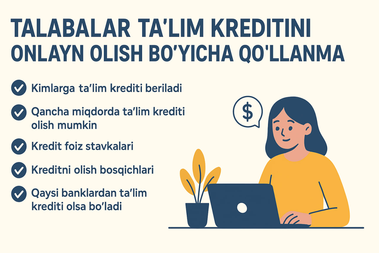 Talabalar uchun onlayn ta’lim krediti olish qo‘llanmasi — barcha bosqichlar