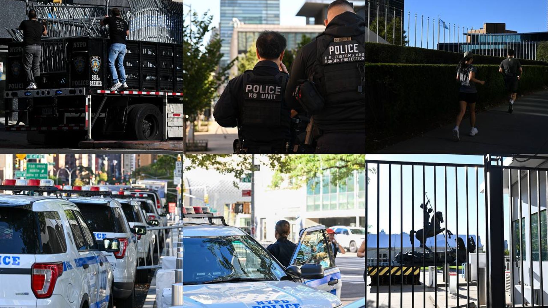 Photo report: Security and atmosphere outside UN headquarters ahead of 80th session