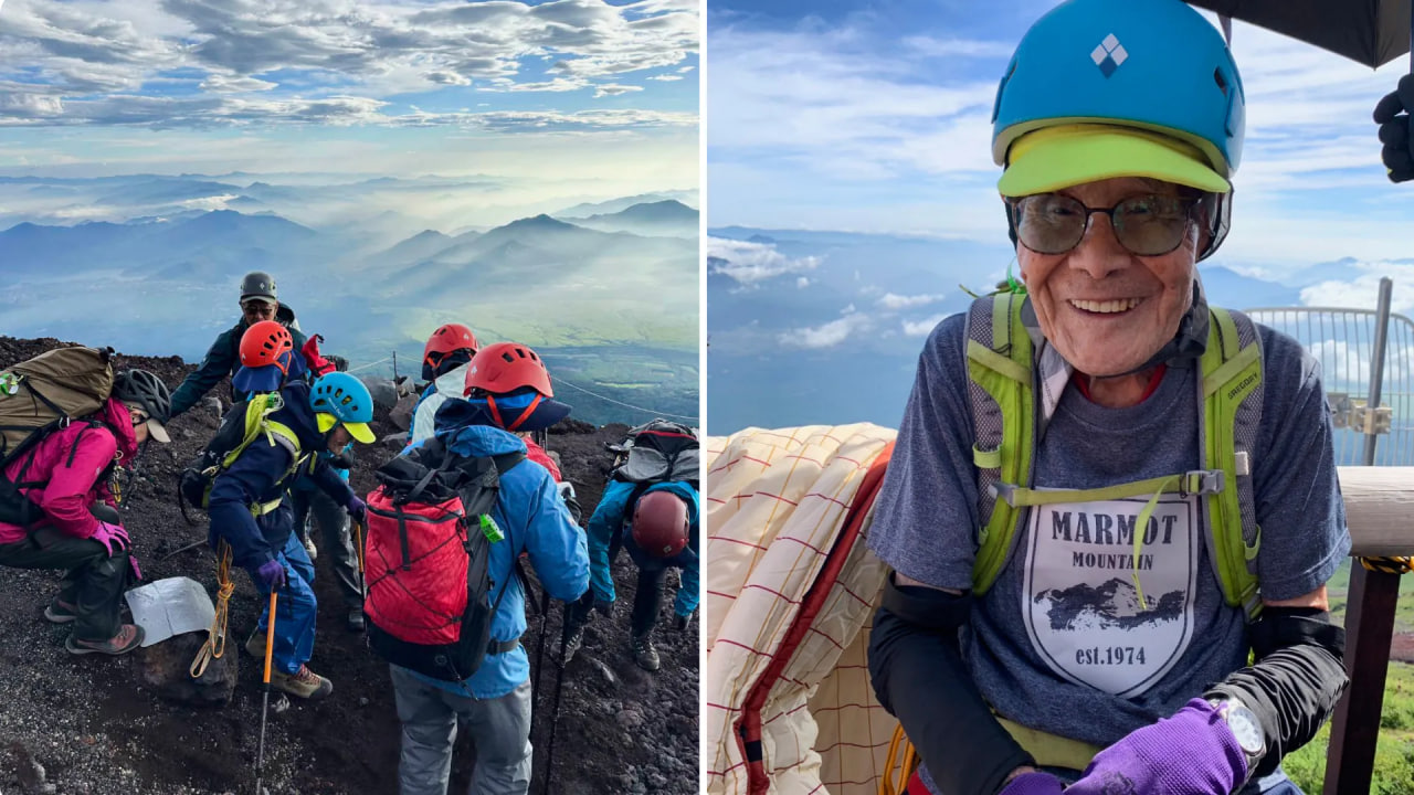 102 yoshli yaponiyalik erkak Fuji tog‘ini zabt etib, jahon rekordini o‘rnatdi (foto)