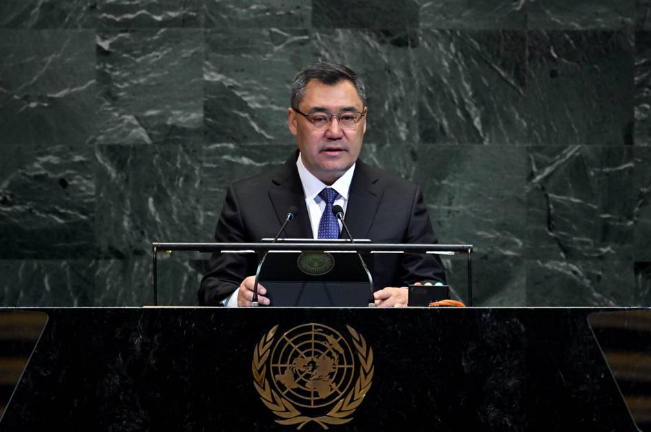 Kyrgyzstan’s Japarov calls sanctions unjustified at UN General Assembly