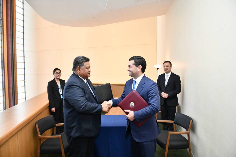 O‘zbekiston va Palau o‘rtasida diplomatik munosabatlar o‘rnatildi