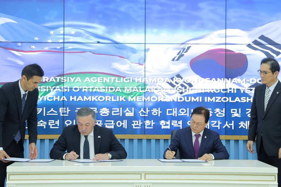Uzbekistan, South Korea sign skilled worker visa agreement