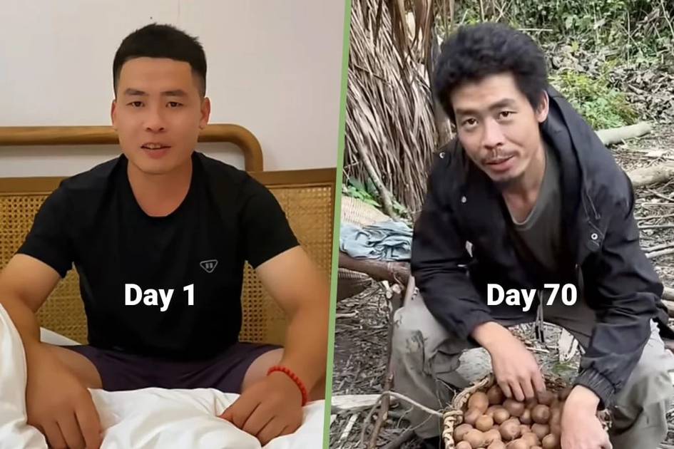 Xitoylik erkak 70 kun changalzorda yashab, 14 ming dollar yutib oldi (foto)