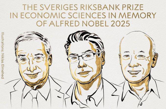 Иқтисодиёт бўйича 2025 йилги Нобель мукофоти совриндорлари эълон қилинди