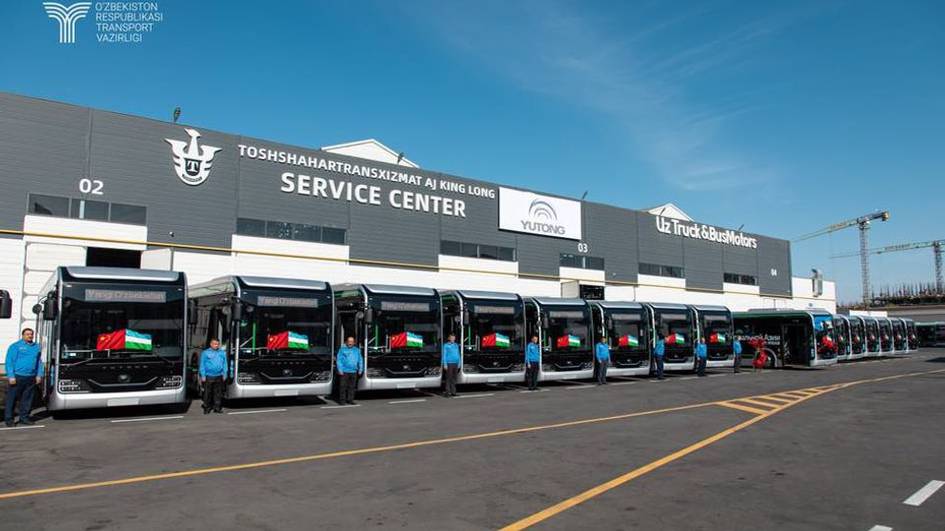 Uzbekistan receives 202 new Yutong electric buses from China
