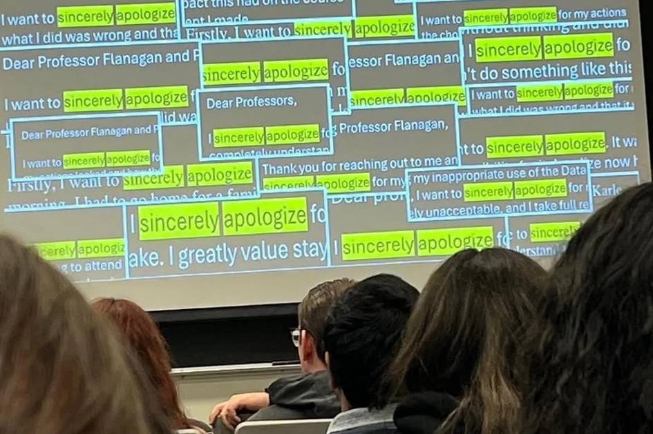 AQSHda talabalar SIdan foydalangani uchun uzr so‘radi, ammo uzrni ham ular SI orqali yozgani fosh bo‘ldi