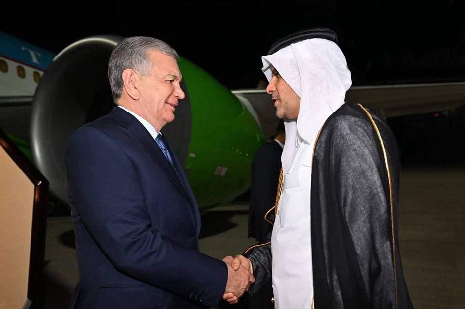 Shavkat Mirziyoyev Qatarga yetib bordi