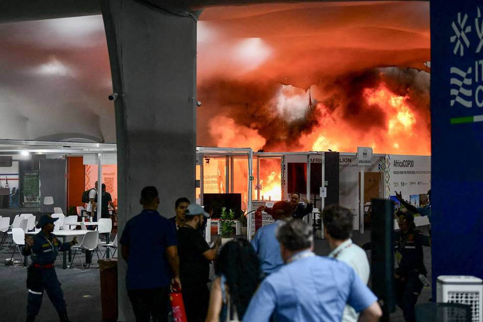 Braziliyada BMTning iqlim bo‘yicha konferensiyasida yong‘in chiqdi (video)