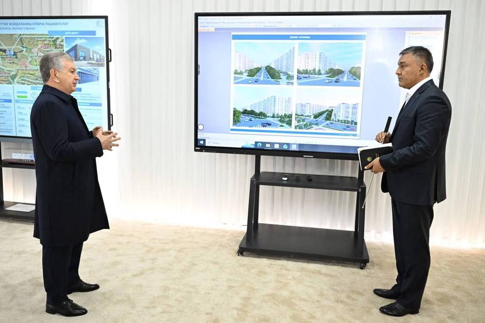 Шавкат Мирзиёев ознакомился со строительством интегрированной АЭС в Джизаке