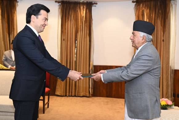 Ўзбекистоннинг Непалдаги биринчи элчиси ушбу мамлакат президентига ишонч ёрлиқларини топширди