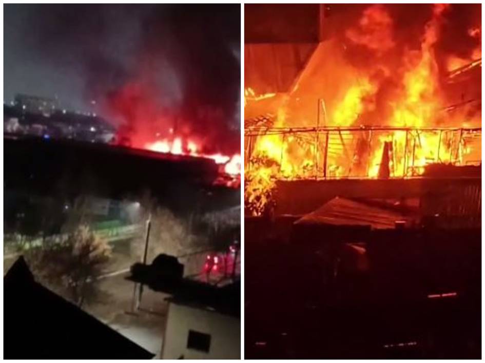 На рынке «Кадышева» в Ташкенте произошел крупный пожар (видео)