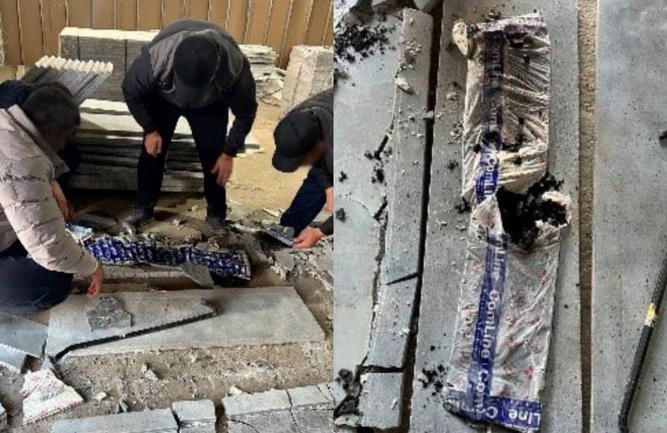 В Самарканде задержаны граждане, ввезшие наркотики, спрятав их между мраморными плитами