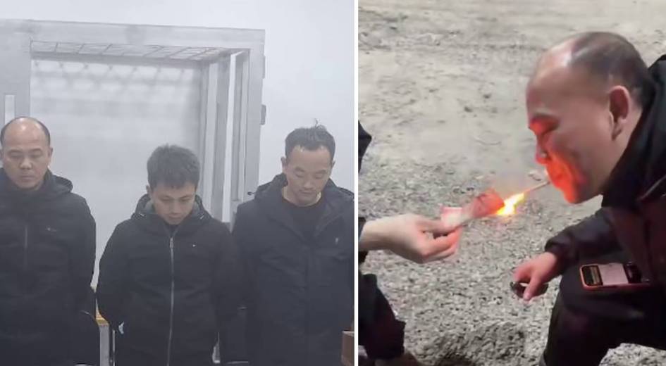 Ўзбек сўмини ёқиб, уни тамаки тутатиш учун ишлатган хорижликлар ишдан бўшатилиб жаримага тортилди