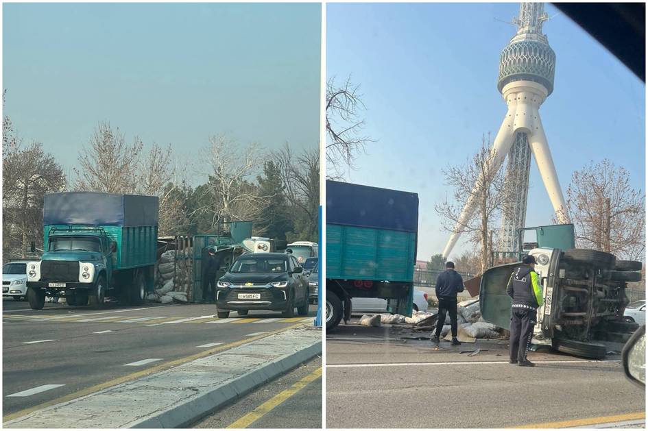 В Ташкенте произошло ДТП с участием автомобилей ЗИЛ, Voyah и Nexia-3