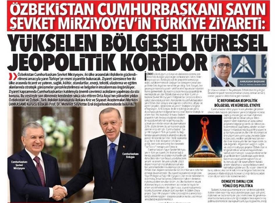 “Turk dunyosining integratsiyasi muhokama qilinadi” — turkiyalik tadqiqotchi Shavkat Mirziyoyev tashrifi haqida