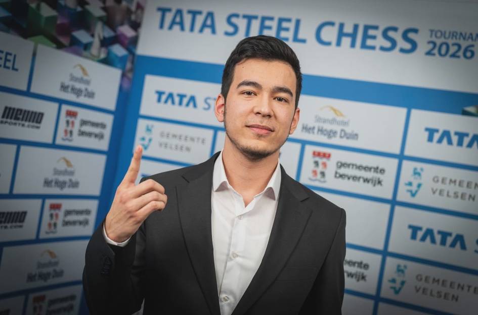 Uzbek grandmaster Nodirbek Abdusattorov wins 2026 Tata Steel Chess tournament in Wijk aan Zee