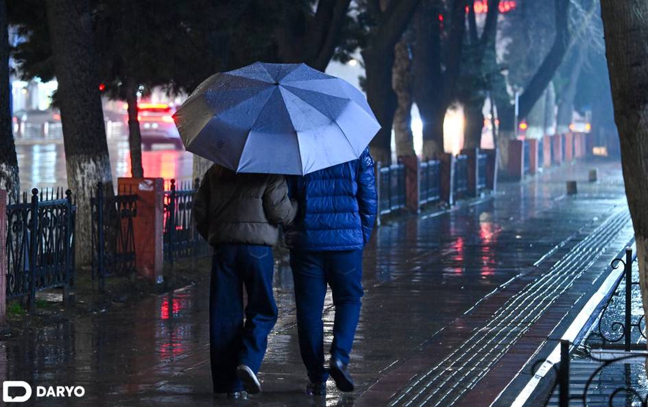 Қишки ёмғир бағридаги Тошкент — фото