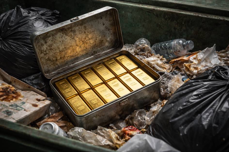 Италияда эркак 20 та олтин қуймасини билмасдан чиқиндига ташлаб юборди