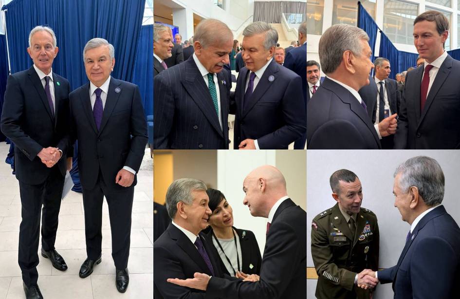 Фото: Президент Мирзиёев Тинчлик кенгашида кимлар билан мулоқотда бўлди?