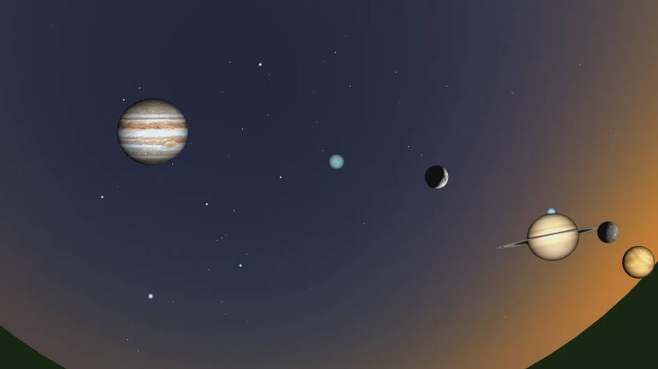 O‘zbekistonliklar 28-fevralda oltita sayyora paradini kuzatishi mumkin