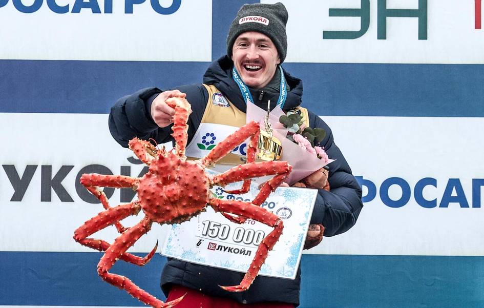 Чанғи пойгаси бўйича Россия чемпионати ғолибларига қисқичбақа совға қилинди