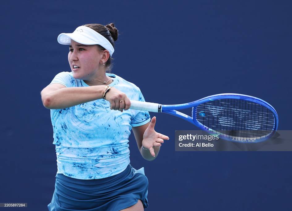 Теннис бўйича Маями очиқ чемпионати. Раҳимова ғалаба қозонди, Тимофеева мусобақани тарк этди