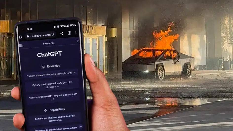 Tramp mehmonxonasi oldida Cybertruck&rsquo;ni portlatgan shaxs ChatGPT&rsquo;dan foydalangan&nbsp;