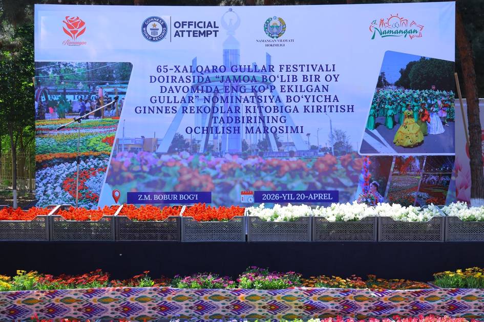 Namanganda o‘tkaziladigan gullar festivali Ginnesning rekordlar kitobiga kiritilishi mumkin