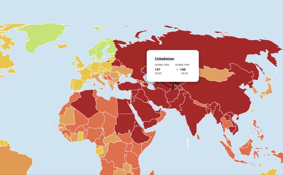Ўзбекистон матбуот эркинлиги рейтингида бир поғона юқорилади