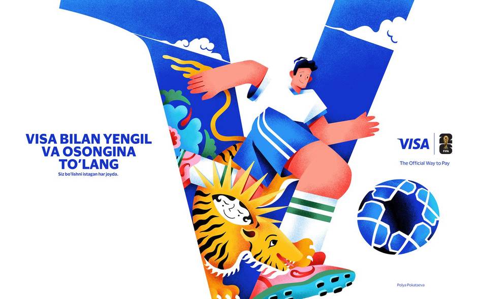 Маҳалла футболидан дунё саҳнасигача: Ўзбекистон FIFA–2026 арафасида Visa Illustrators  лойиҳасига қўшилди